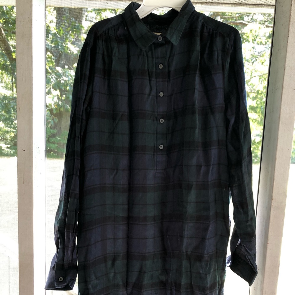 Plaid shirt dress
